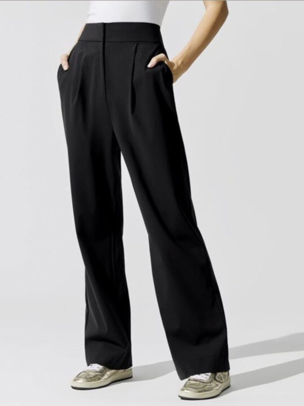 Carbon38 | Wide Leg Stretch Pant
